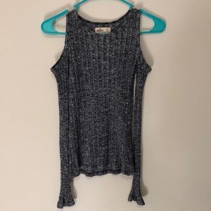 Gray Cold Shoulder Shirt